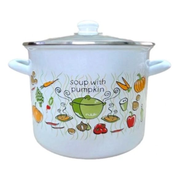 Smaltovaný hrniec so zeleninovým vzorom 26 cm 10,5 l 481692
