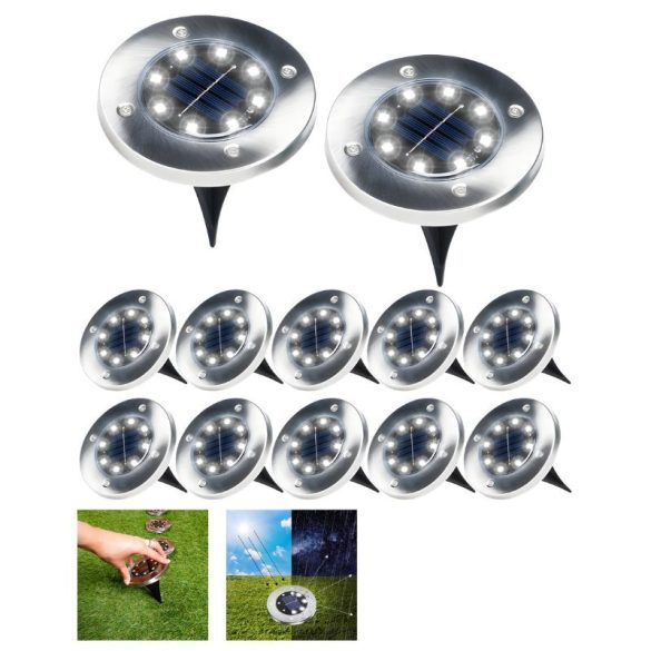Sada 12 ks solárnych LED záhradných svietidiel 489291