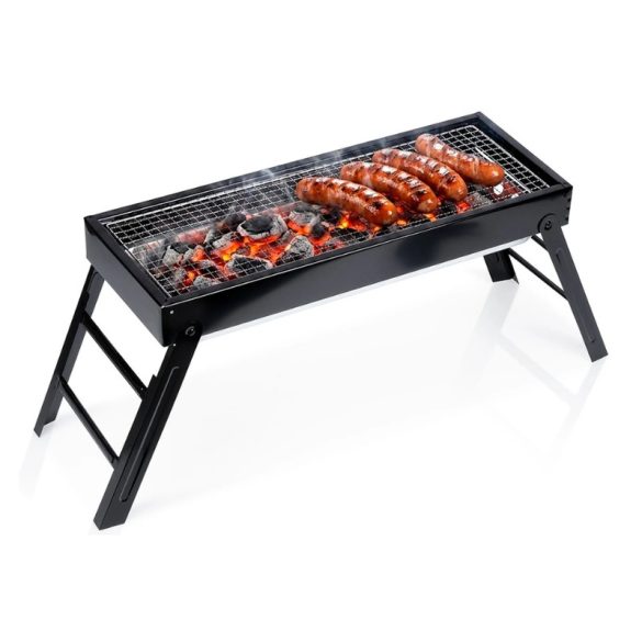 Skladací prenosný gril na drevené uhlie – 77 × 23 × 31 cm 489374