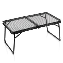   Skladací kempingový stôl, hliník – 70x40x31,5 cm, čiernej farby 489390