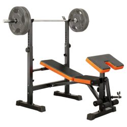   Sada nastaviteľnej posilňovacej lavice 6 v 1 s bench pressom a stojanom na drepy 4QM1G5XG30