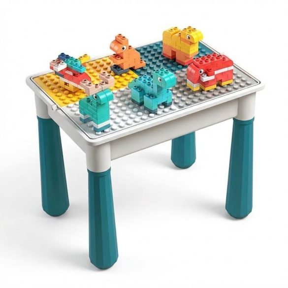 Kreatívny stavebnicový stolík 2 v 1 – 100-dielna veľká stavebnica 4QMX6568KW