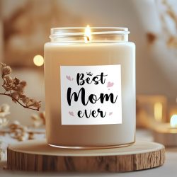 8 ks nálepiek na sviečky „Best Mom Ever“ 4VM075K240