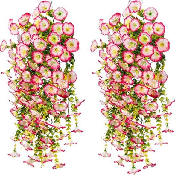 Prémiová sada ružovo-bielych závesných umelých kvetín – 4 kusy 4WM785VW22