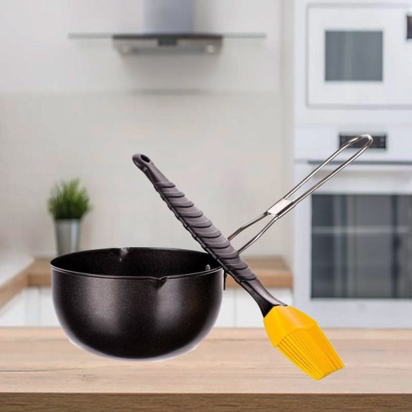 Miska so silikónovou štetkou na potieranie HAPPY GREEN 11,8 cm 5012270-A