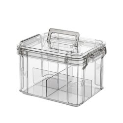   Extra pevná priehľadná dvojvrstvová krabička na lieky – veľkosť M 50M3K573W9