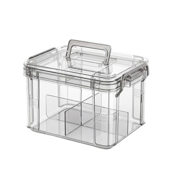 Extra pevná priehľadná dvojvrstvová krabička na lieky – veľkosť M 50M3K573W9