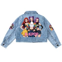   Džínová bunda pre fanúšikov K-popu – pre deti vo veku 4–5 rokov (98–110 cm) 52M3858W1X-2
