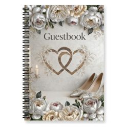   Svadobná kniha hostí so špirálovou väzbou, s kvetinovým obalom 52MVX57K07
