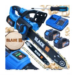   ČIERNA Akumulátorová reťazová píla na rezanie dreva, 2 x 21V, 4Ah, 30 cm 53740