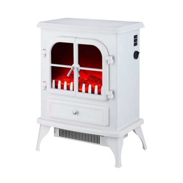 Elektrický krb PURLINE CHE-200 – 2000 W, s bielym oceľovým telom 57206