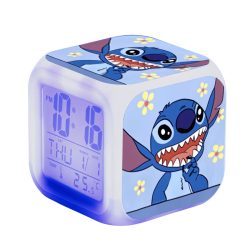   Digitálny budík Disney Stitch – Smiešny Stitch so žltými kvetinami 57MK85XGK1-A