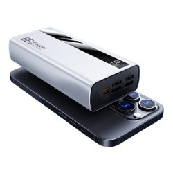   Powerbank s rýchlym nabíjaním a digitálnym displejom – 60 000 mAh, 66 W, biela 58M2K5VK73-2