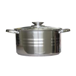   Nerezová panvica so skleneným vekom 5,4 litra 24 cm 5949062800829