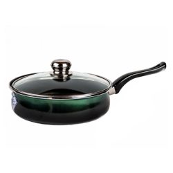   Platinum teflónová panvica s rúčkou a sklenenou pokrievkou 26 cm – 3,25 l – zelená 5991554601414