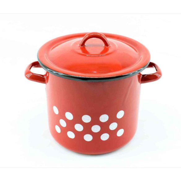 Smaltovaný hrniec s pokrievkou 17 cm 5999036001752