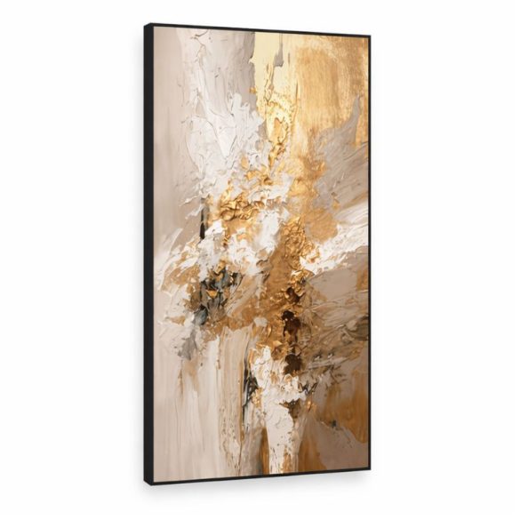 Moderný abstraktný zlatý a biely plátno na stenu 60x120cm 5QM065KW1G
