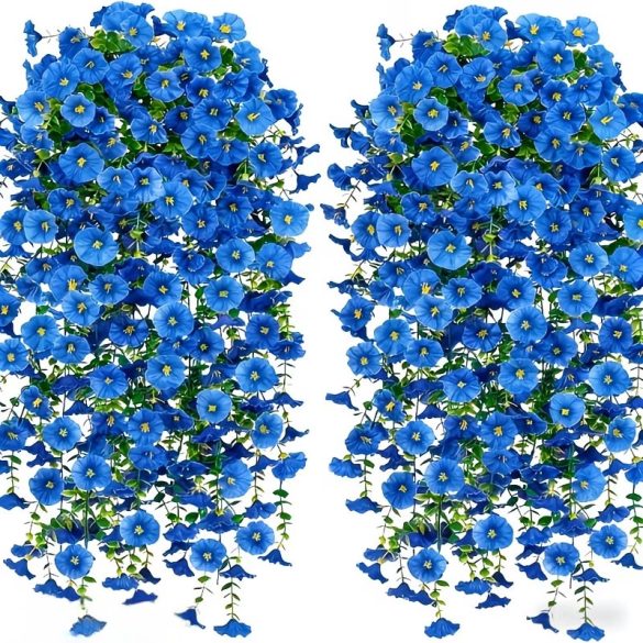 Prémiová sada modrých umelých kvetov na zavesenie – 4 kusy 5QMQ05GV27