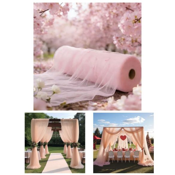 Romantická tyla v rolke, svetloružová, 50 m 5VM95530G6