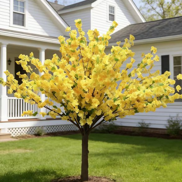 5 ks realistických žltých jarných umelých kvetov 5VMWX5VW6V