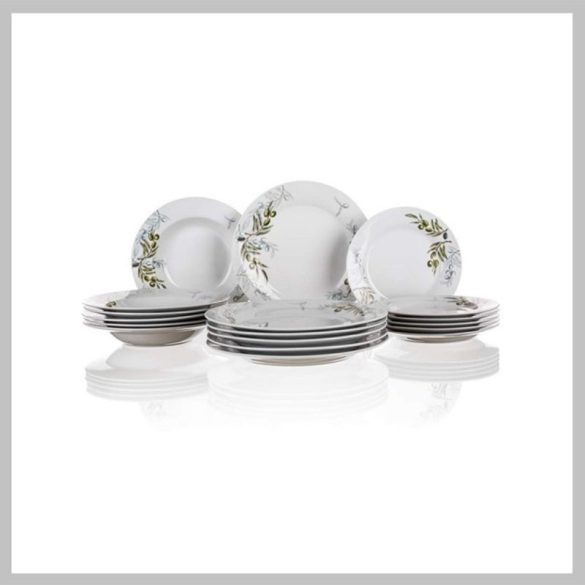 Porcelánová súprava tanierov Olives, 18 ks 600005OL