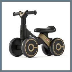   Štvorkolesový, bezpedálový malý bicykel - Čierny 601099808293309-FK