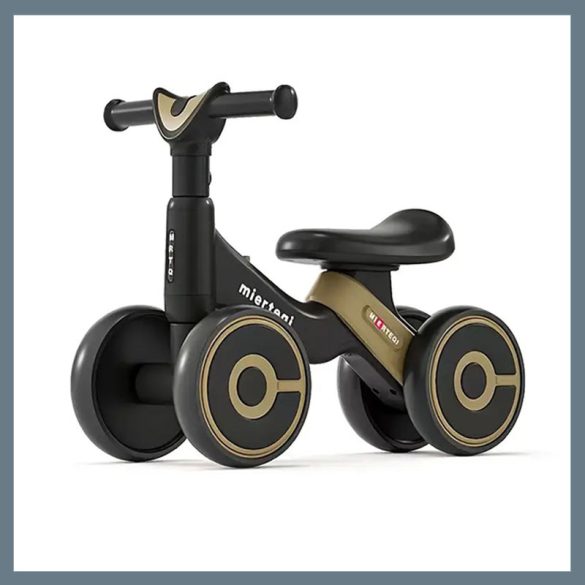 Štvorkolesový, bezpedálový malý bicykel - Čierny 601099808293309-FK