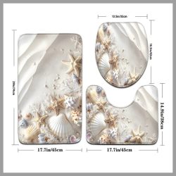   3-dielna súprava do kúpeľne Ocean Series - WC sedadlo a rohož (601099852409539)