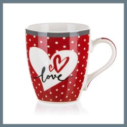 BANQUET HOME keramický hrnček, 240 ml, červený 60221586R