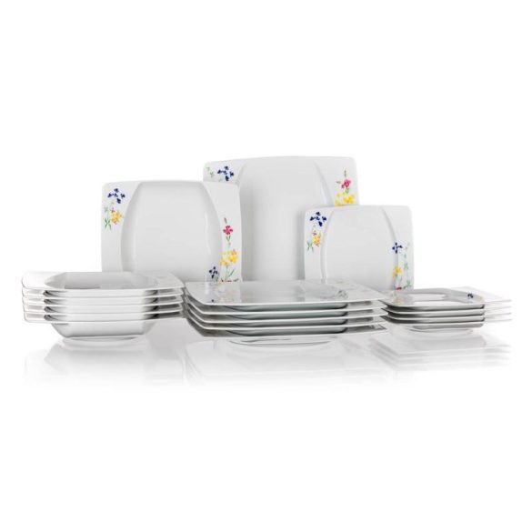 Sada porcelánových tanierov EYE (18-dielna) – Kvetinová 608306
