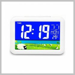 7002WJ Biely LCD displej Budík 6186498