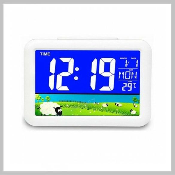 7002WJ Biely LCD displej Budík 6186498