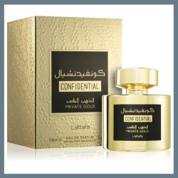   Lattafa Confidential Private Gold – arabský parfum 100 ml – unisex 6291107459707