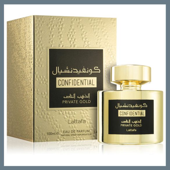 Lattafa Confidential Private Gold – arabský parfum 100 ml – unisex 6291107459707