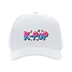   Baseballová čiapka v štýle K-POP s farebným prechodom – Biela 62MGG50266-2