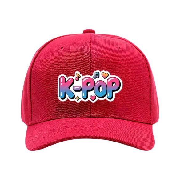 Baseballová čiapka v štýle K-POP s farebným prechodom – Červená 62MGG50266-3