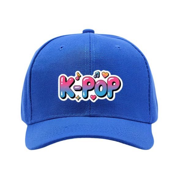 Baseballová čiapka v štýle K-POP s farebným prechodom a nápisom – Modrá 62MGG50266-4