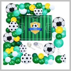 Happy Birthday futbalová dekorácia s balónom 640067