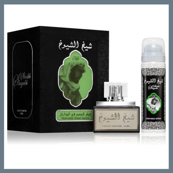 Lattafa Sheikh Al Shuyukh Black – arabský parfum 50 ml + dezodorant v spreji 50 ml 6479211627964