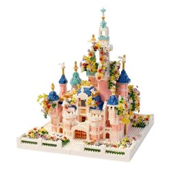 Mini stavebnicová sada s kvetinovým zámkom 64MX352K6W