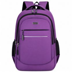  Viacpriestorový batoh na laptop a do školy vo fialovej farbe 65116-2
