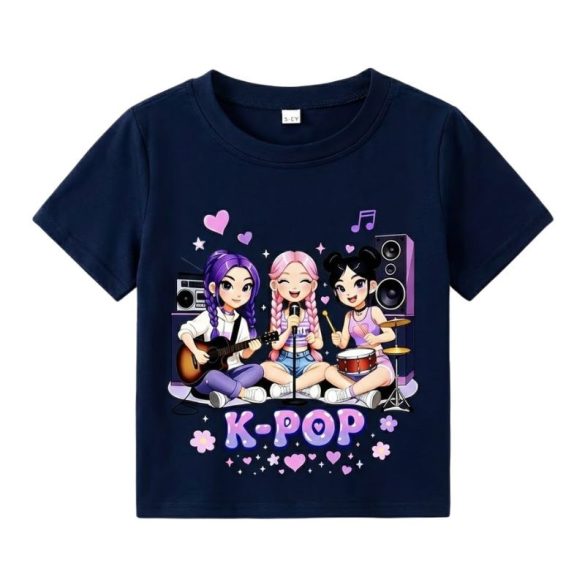 K-POP Energická dievčenská skupina – Komiksové tričko s krátkym rukávom 65M2K5G420-2
