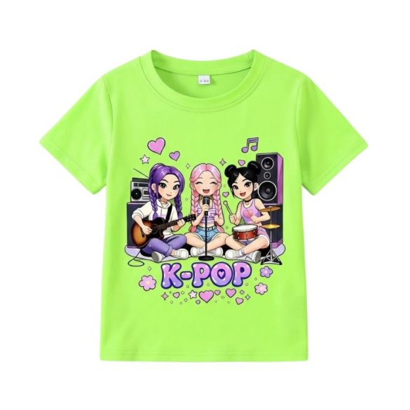 K-POP Energická dievčenská skupina – Komiksové tričko s krátkym rukávom 65M2K5G420-4