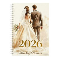   Vzorovaný svadobný plánovací zošit pre nevestu a ženícha 66M085VQQ1