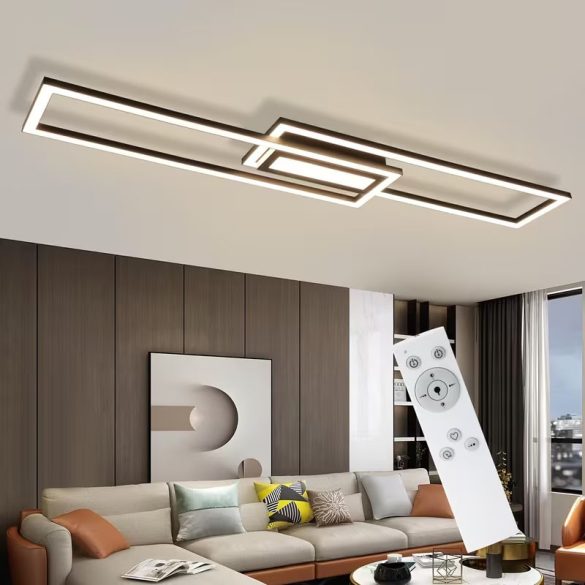 Geometrické LED stropné svietidlo, čierne 69M0750X80