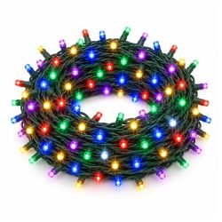   Vonkajší svetelný reťaz s 204 LED diódami, teplá biela a farebná, 298,7 × 208,48 cm 6QMVQ53381