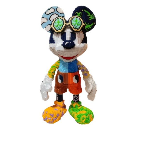 3500-dielna Disney Mickey sviatočná stavebnica a dekorácia – 40 cm 70MK5570W6