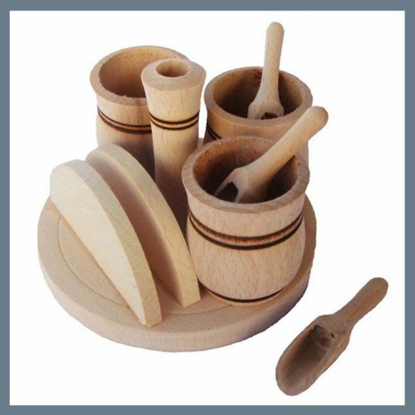 Drevený stojan na korenie + držiak na servítky 72026