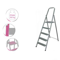 Kovový rebrík s 5 schodmi 7640114034985