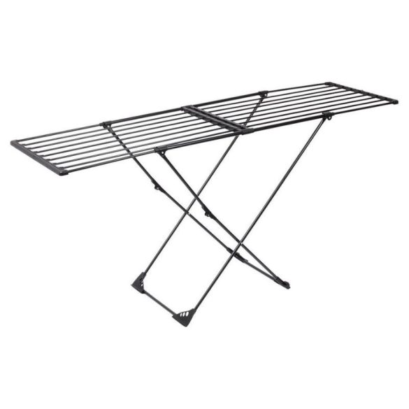 Čierny kovový výsuvný sušiak na bielizeň XXL – 110–189 cm 779050